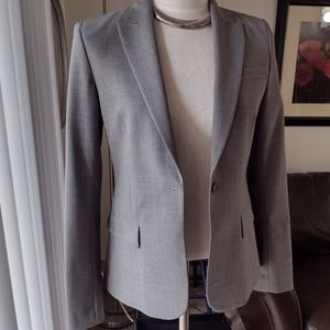 Theory Have B light grey 1 button wool Blazer sz 6